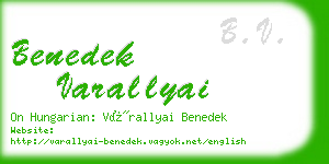 benedek varallyai business card